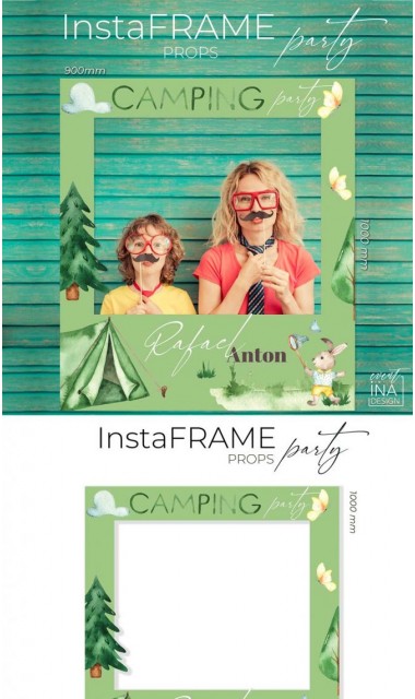 Rama props cabina foto personalizata in tematica evenimentului Instaframe Camping 3